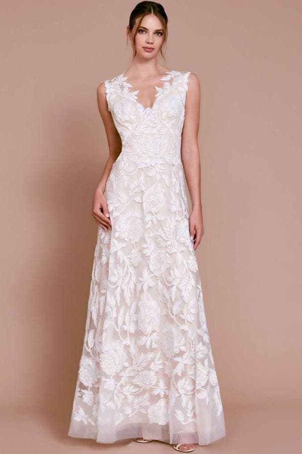 Gown Bridal Vneck Embroidery - 0 - Main product view