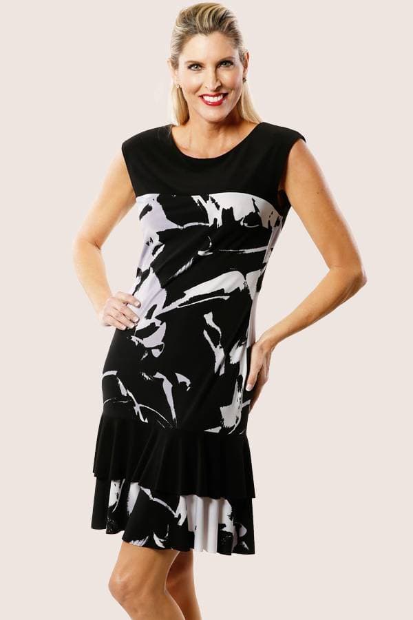 Floral Dress with Cap Sleeve