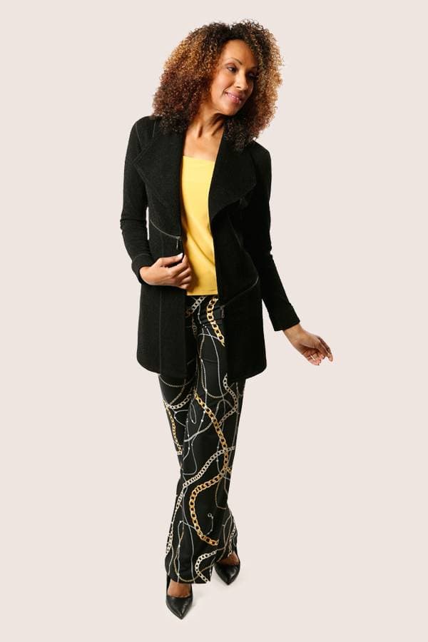 Jersey Pebble Knit Jacket with Zip Details - $345.00 - View 5 of 5