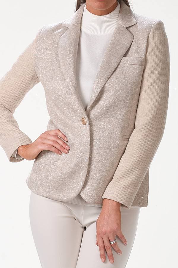 Champagne Knit Blazer