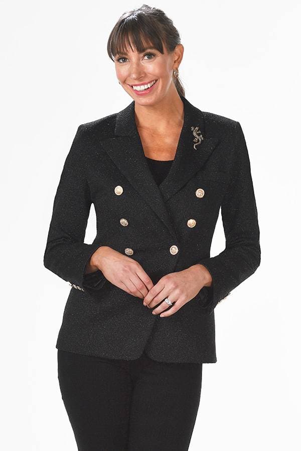 Jacket Eve DB Sparkle W/Broach -  - View 4 of 5