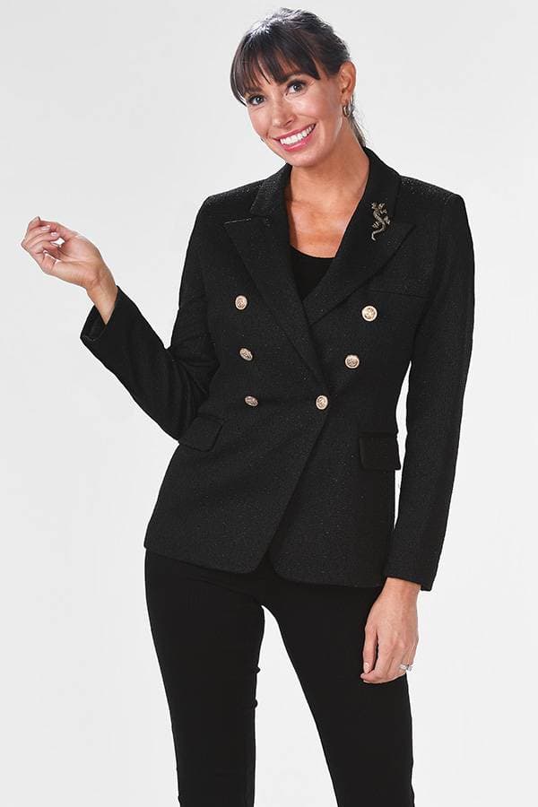 Jacket Eve DB Sparkle W/Broach