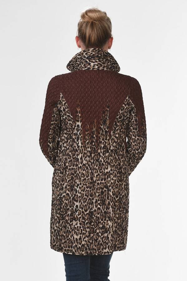 Black Outerwear Italian Reversible Quilted Leopard - $447.50 - View 6 of 7