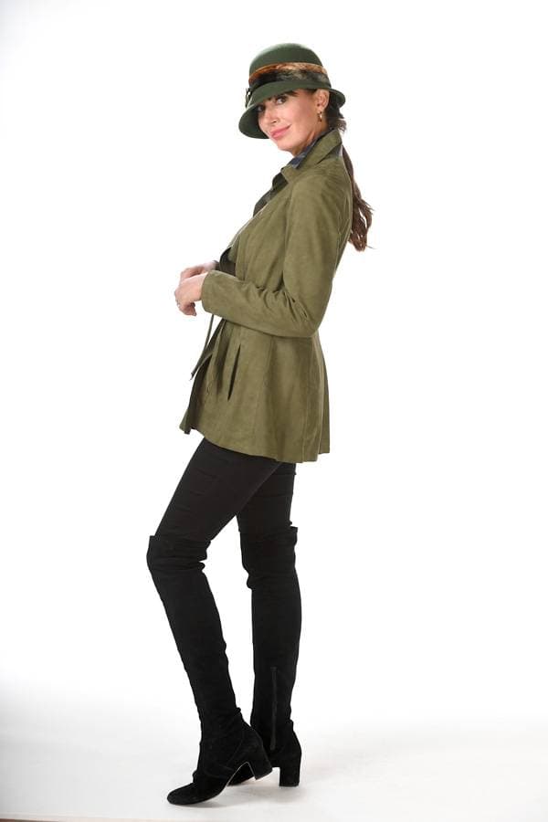Olive Reversible Suede Jacket
