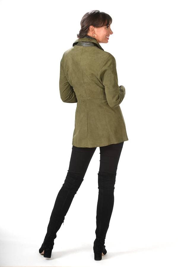 Olive Reversible Suede Jacket