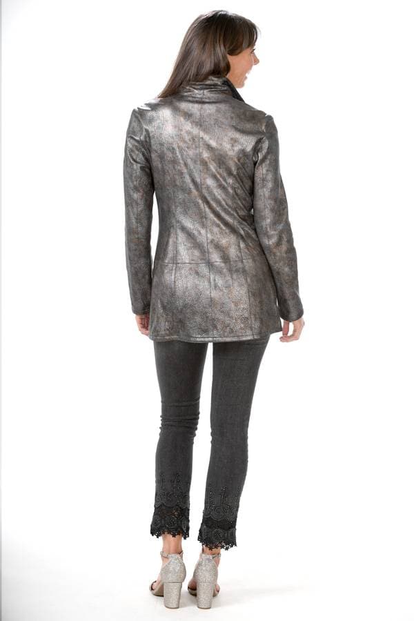 Mottled Bronze Leather Jacket - 96500 - Alternative view 2