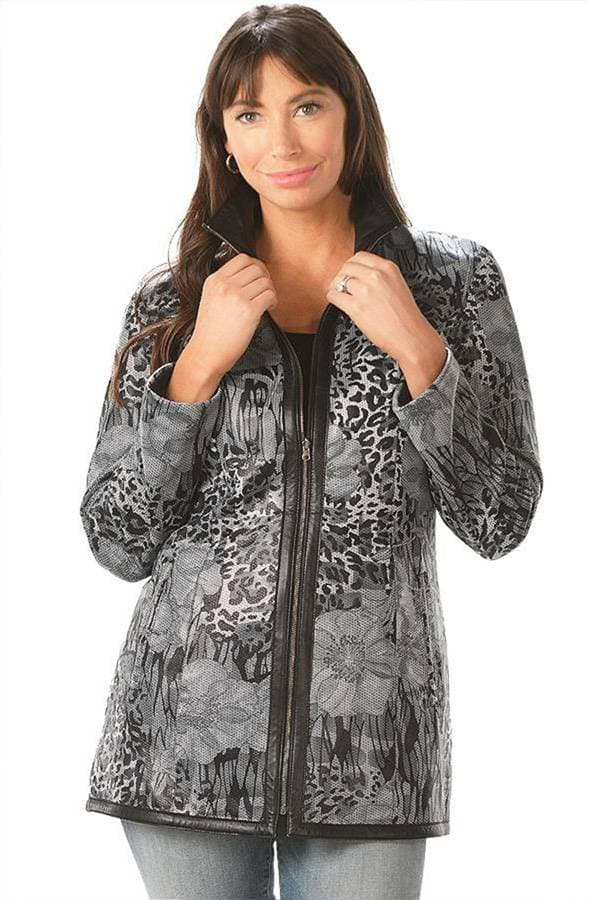Reversible Solid Leather Zip Jacket