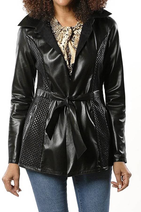 Checkboard Suede Reversible Jacket