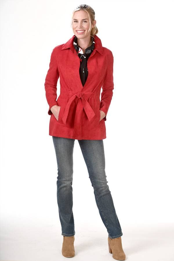 Red Reversible Suede Jacket - $965.00 - View 3 of 4