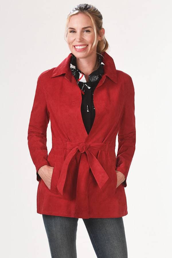 Red Reversible Suede Jacket