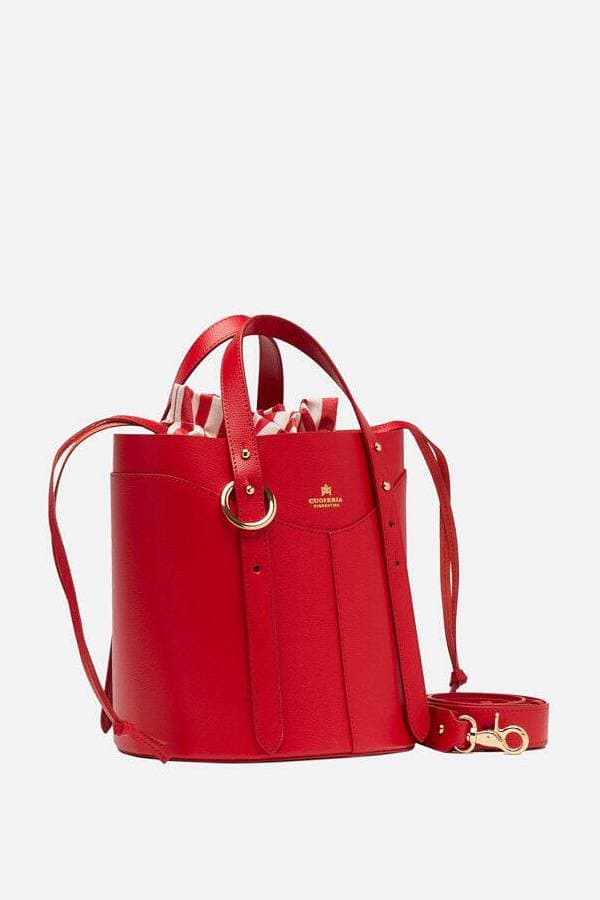 Italian Leather Bucket Purse -  - View 2 of 4