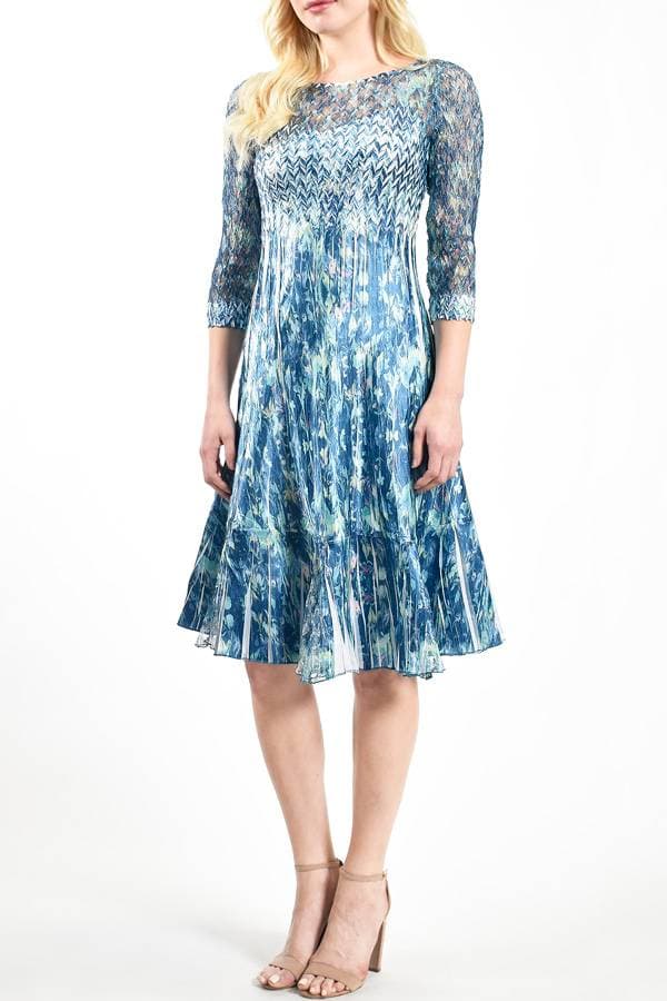 Pleated Illusion Dress | Komarov Dress