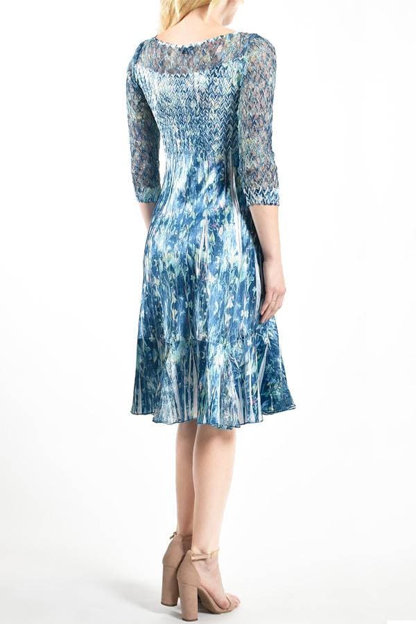 Pleated Illusion Dress - 39500 - Alternative view 2