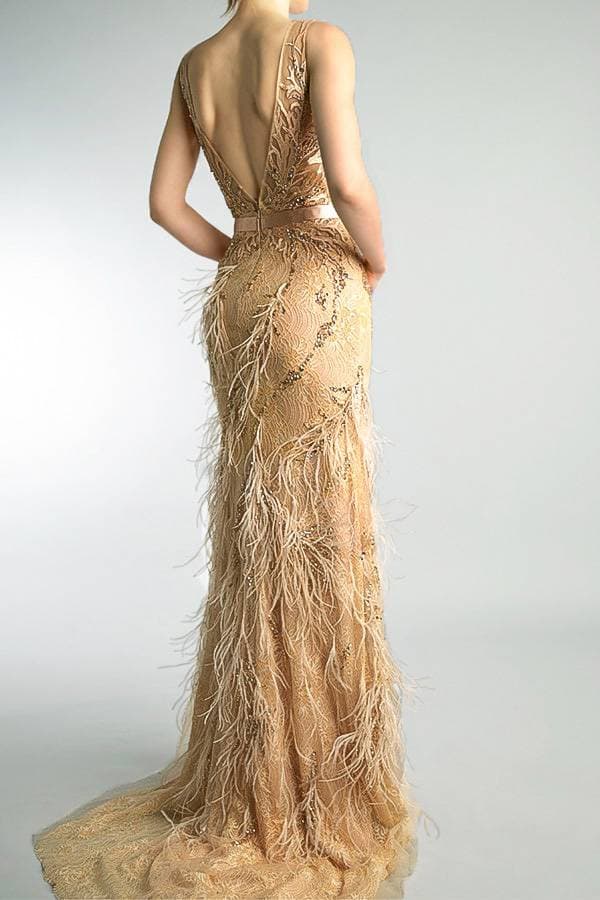 Hollywood Glamour Gown – Gold Yellow - $1,185.00 - View 5 of 5