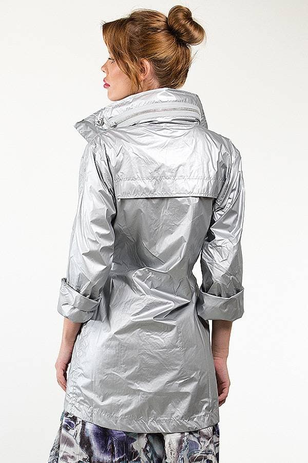 Metallic Silver Raincoat - $265.00 - View 4 of 4