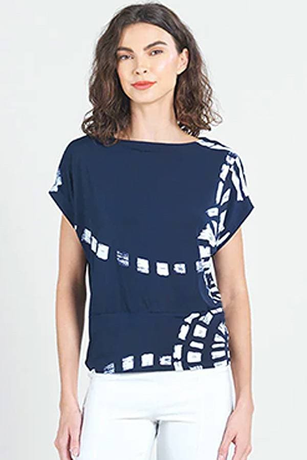Blue Track Print Jersey Top | Women's - $148.00 - View 1 of 4