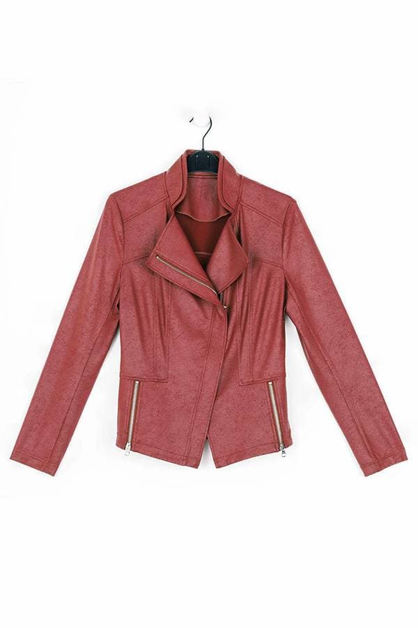 Jacket Moto Liquid Leather Zip -  - View 3 of 6