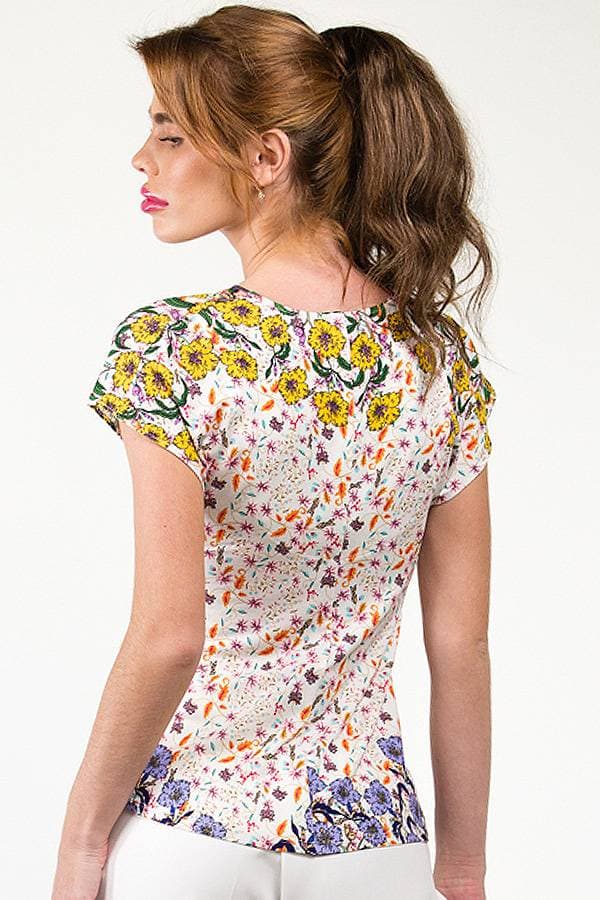 Floral Cap Sleeve Top - 19500 - Alternative view 2