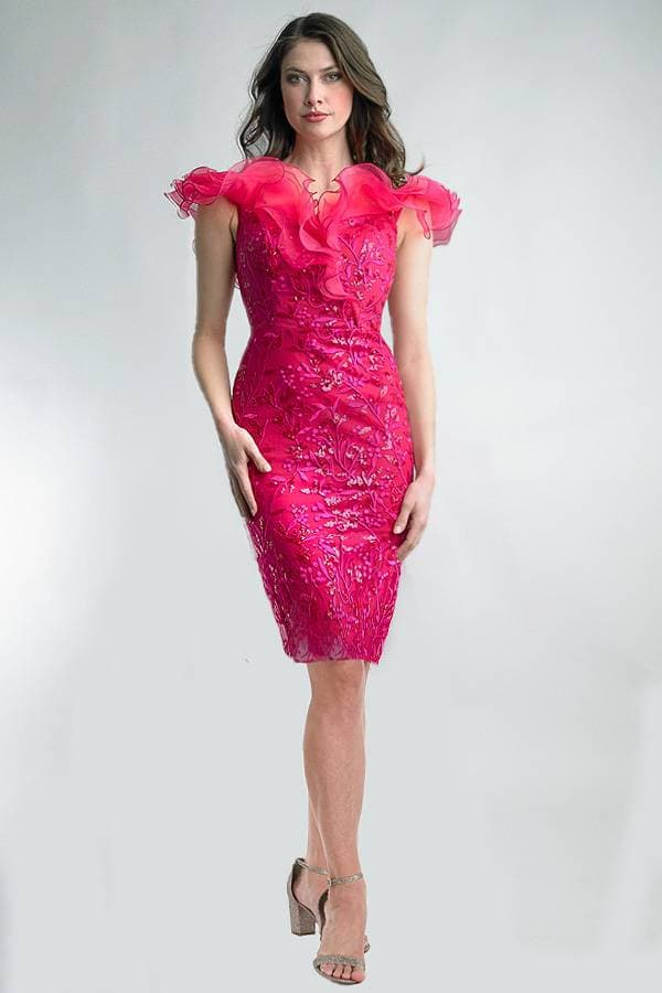 Off-Shoulder Ruffle Cocktail dress