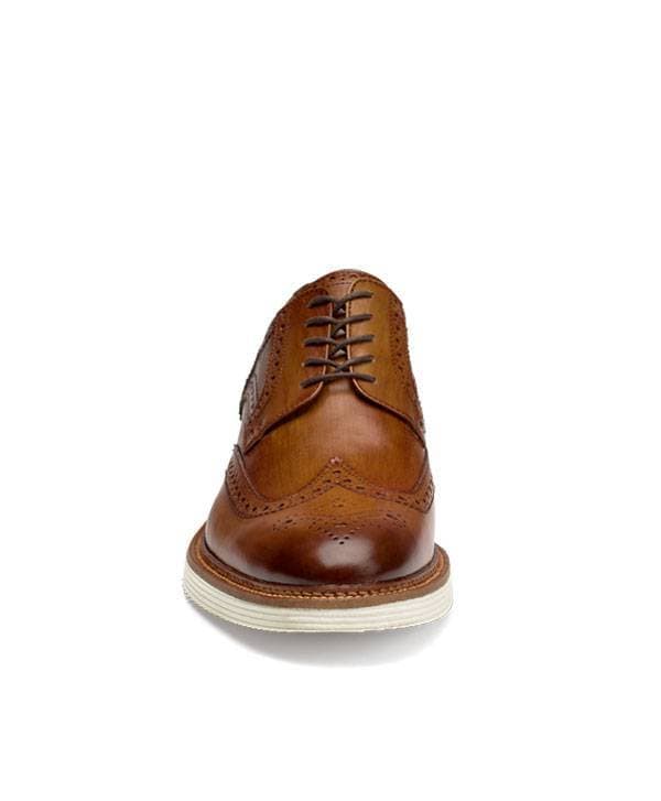Trask Italian Wingtip Sport Shoe Vintage Finished in Cognac Brown. | Men's - $295.00 - View 4 of 5