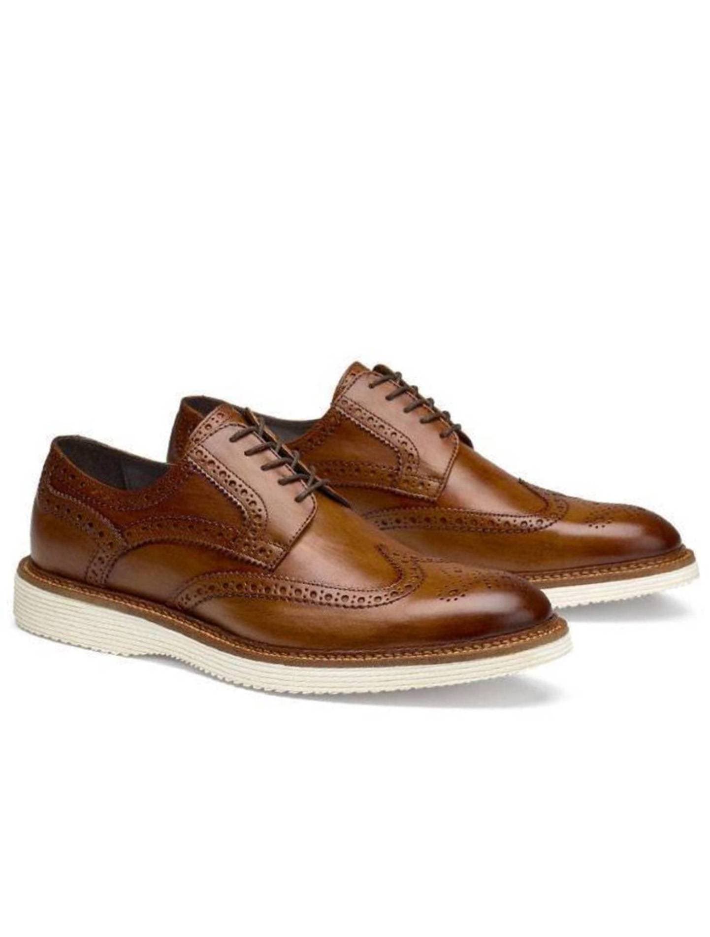 Trask Italian Wingtip Sport Shoe Vintage Finished in Cognac. - 29500 - Main product view