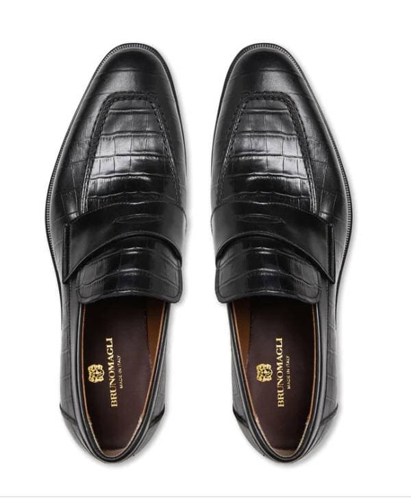 Penny Loafer- Black Croc - 39500 - Alternative view 2