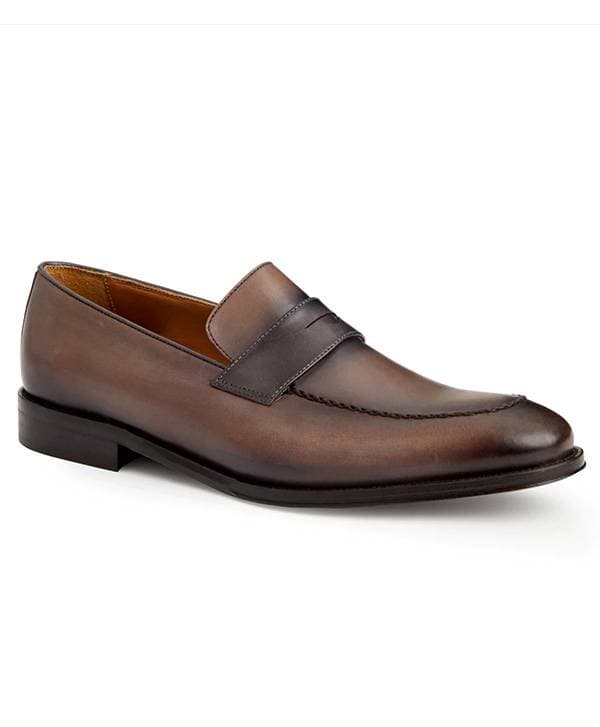 Burnished Penny Loafer- Truffle - 44500 - Main product view