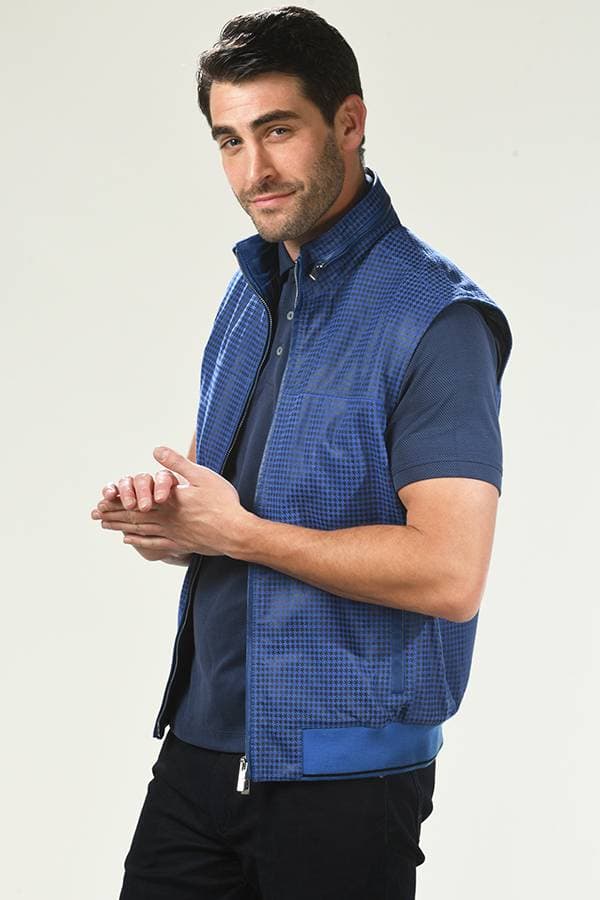 Blue Torras Suede Detailed Vest | Men's - $342.50 - View 2 of 4