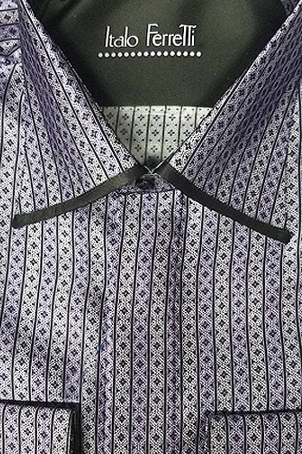Italo Ferretti – Pure Silk Striped Shirt - 118500 - Alternative view 2