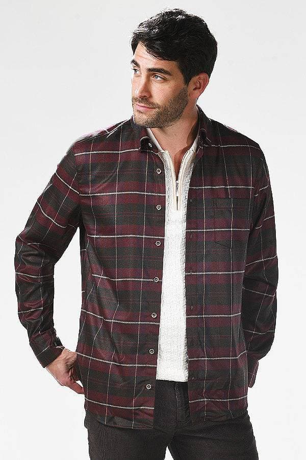 Red Haupt-Germany - Ceramic Plaid Shirt | Men's - $225.00 – $235.00 - View 1 of 2