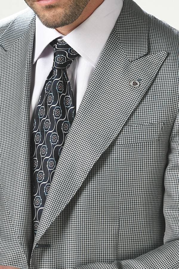 Ravazzolo Jacket 54% Silk 46% Wool Houndstooth