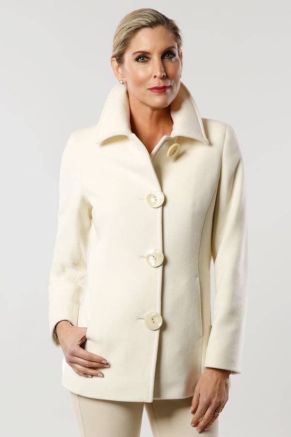 Beige Italian Wool Cashmere Coat -  - View 2 of 3