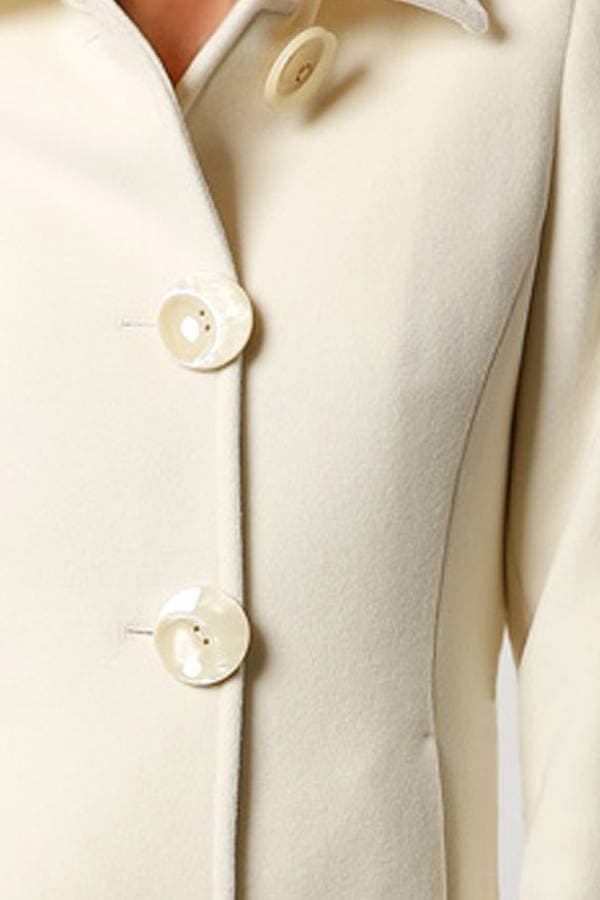 Beige Italian Wool Cashmere Coat -  - View 3 of 3