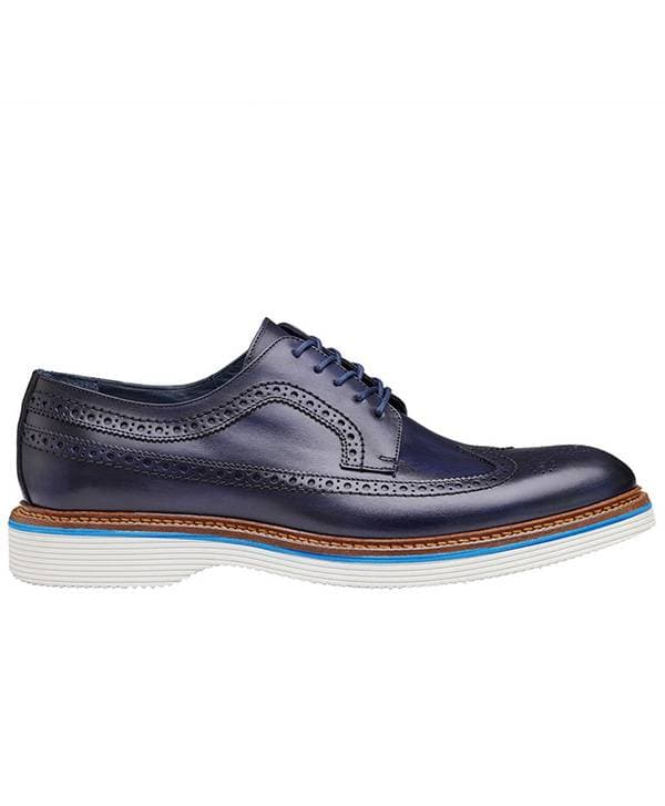 Trask Italian Wingtip Sport Shoe Vintage Finished in Navy