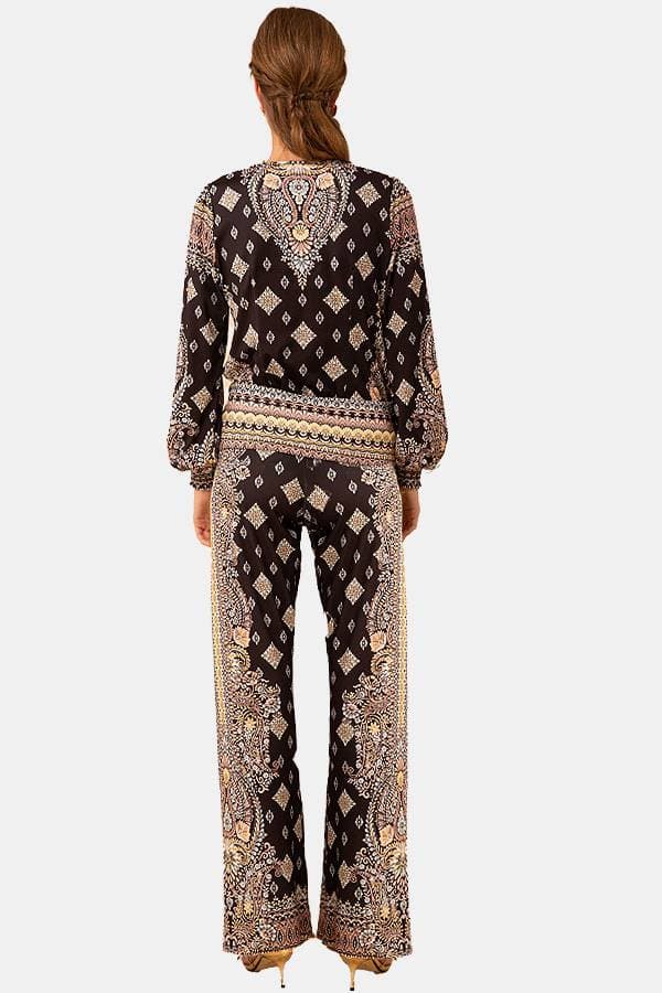 Black Jersey Medallion Print Top | Women's - $245.00 - View 3 of 6
