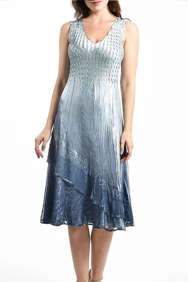 Blue Sateen Dress and Jacket Combo - $575.00 - View 2 of 3