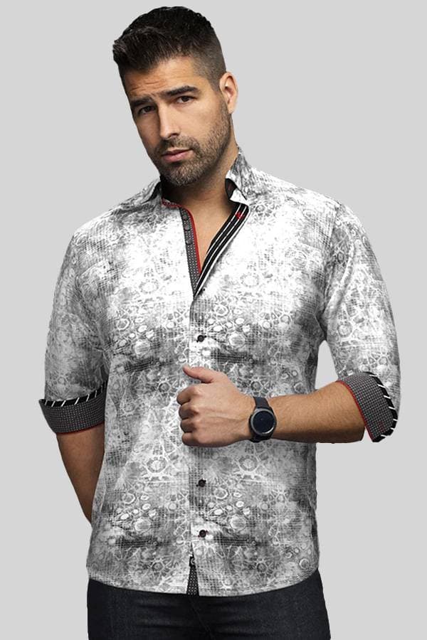 Sport Shirt Ombre Print Stretch