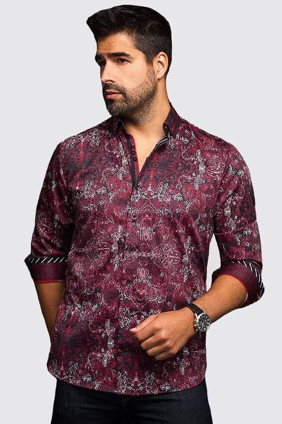 Paisley Print Satin Shirt