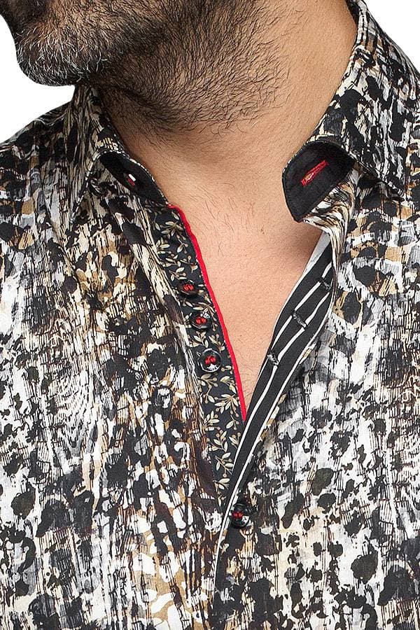 Sport Shirt Stretch Satin Print
