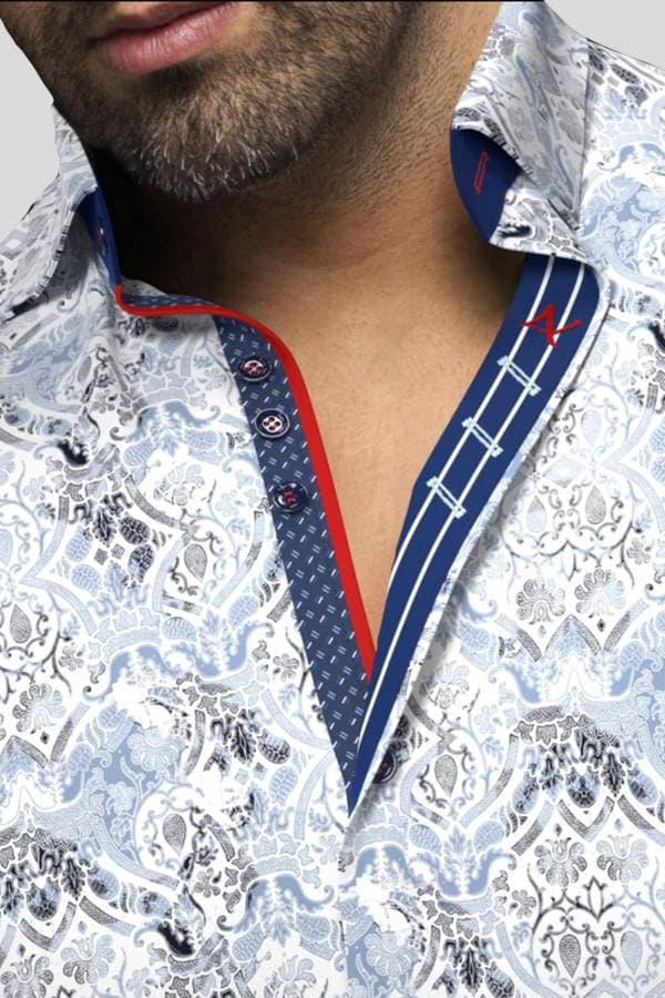 Woven Satin Stretch Printed Shirt