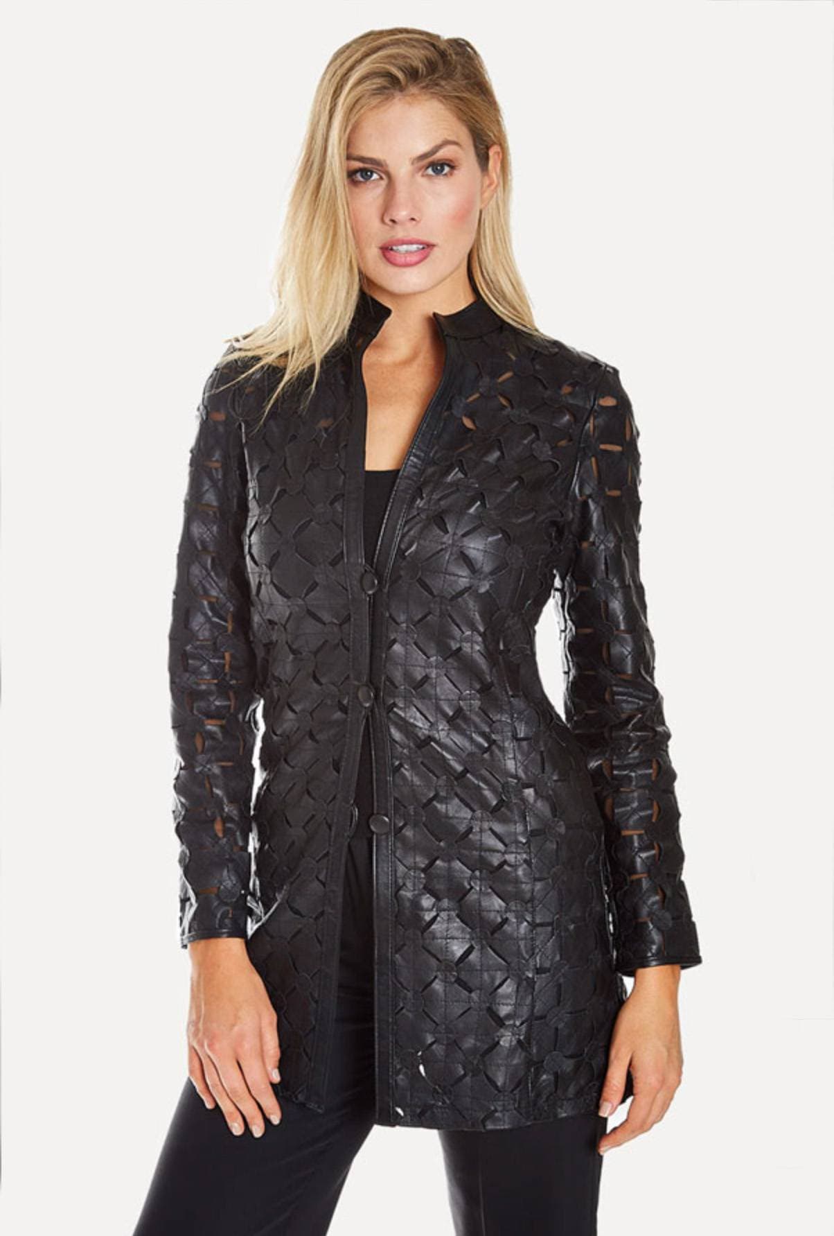LEATHER KNEE LENGTH CUTOUT