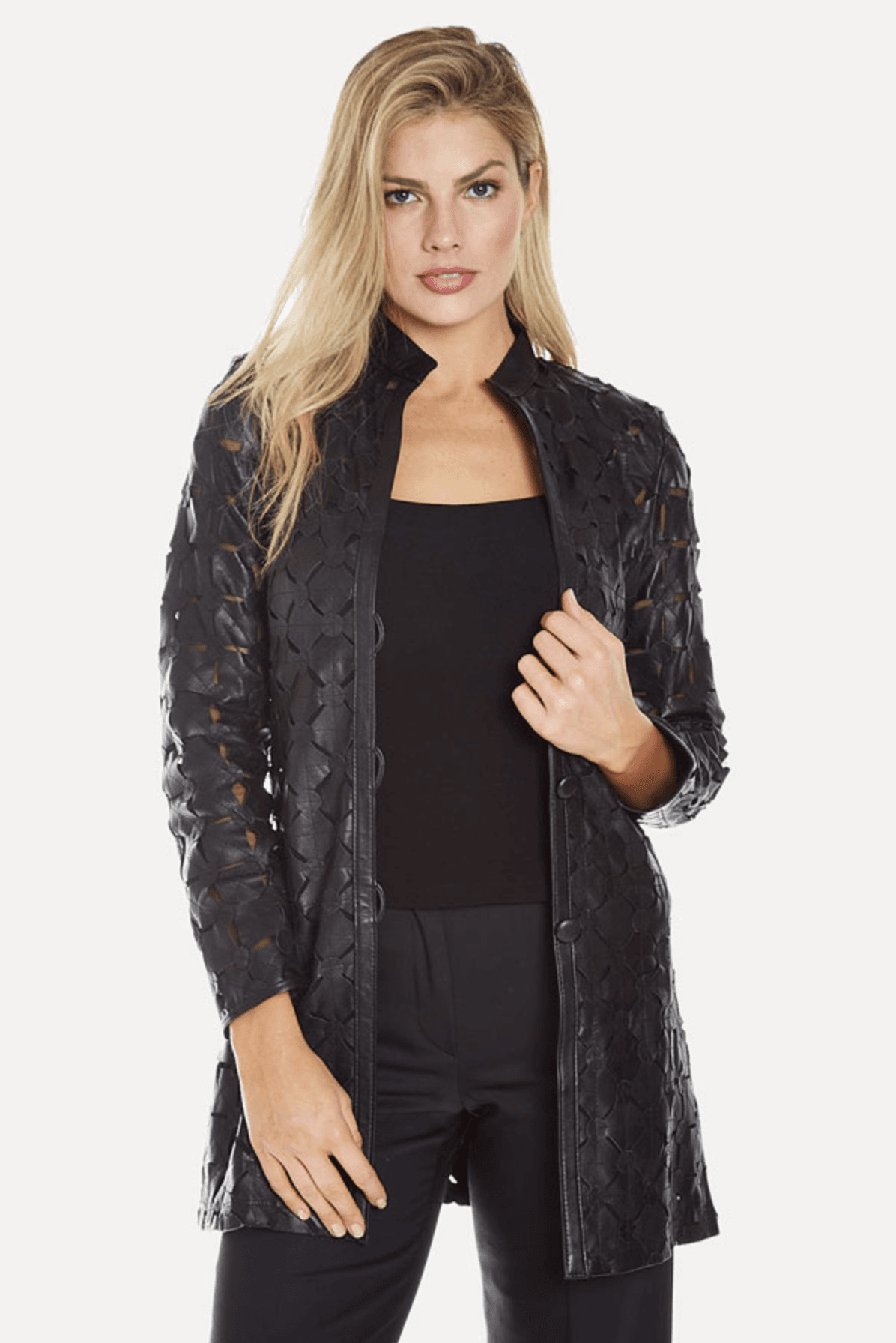 LEATHER KNEE LENGTH CUTOUT