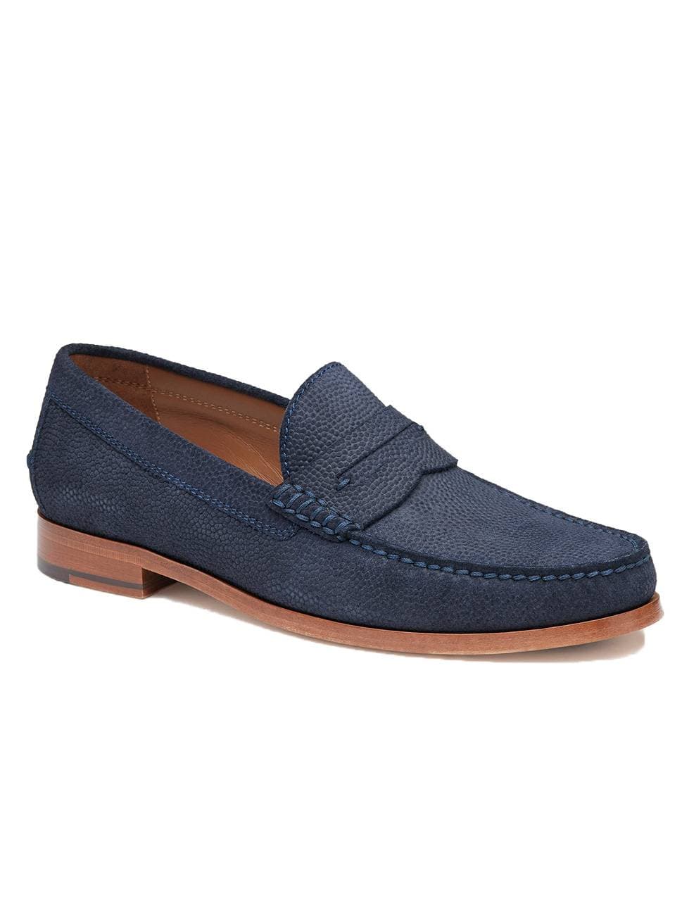English Suede Penny, In Navy - 24500 - Main product view