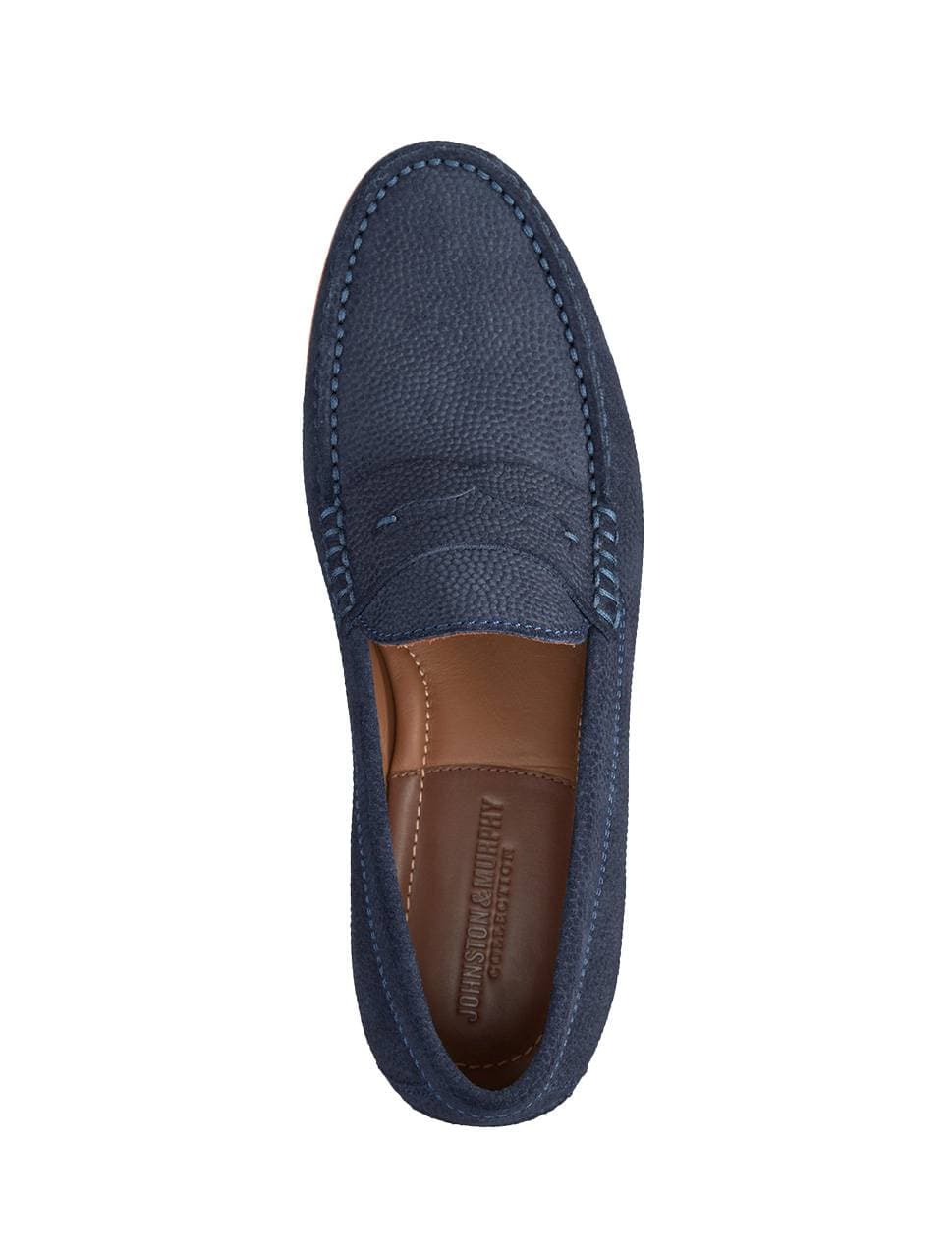 English Suede Penny, In Navy