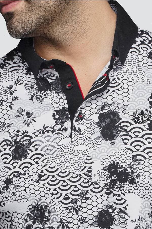 Shirt Knit Print Polo