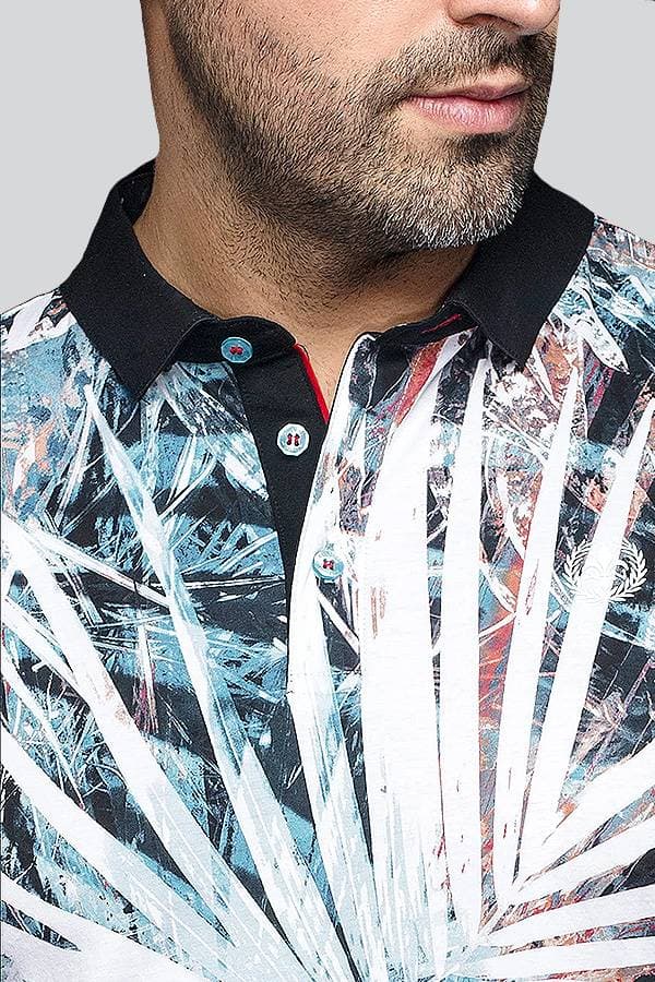 Knit Shirt with Tropical Print