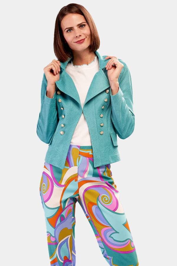Turquoise Vegan Jacket - 27500 - Alternative view 2