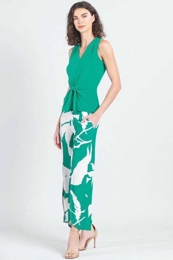 Green Jersey Top S/L Tie Front | Women's - $145.00 - View 4 of 4