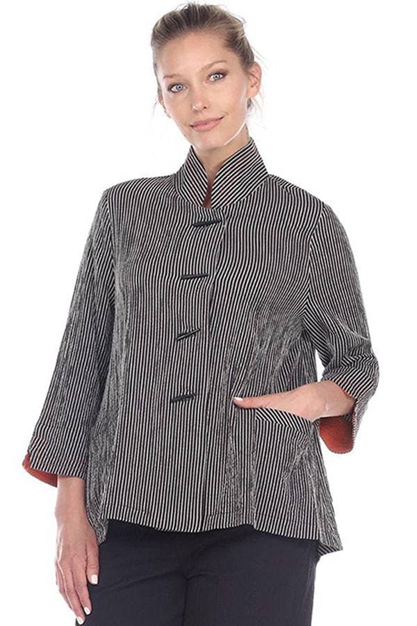 Black White Modern Striped Shacket | Women's - $285.00 - View 1 of 2