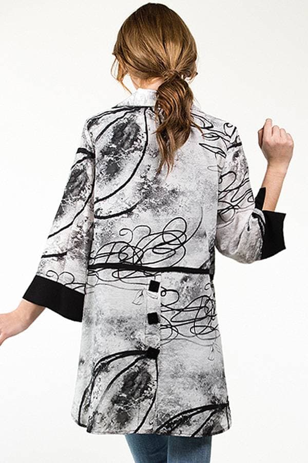 Black and White Printed Shacket -  - View 3 of 4